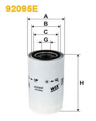 Масляный фильтр WIX FILTERS 92095E