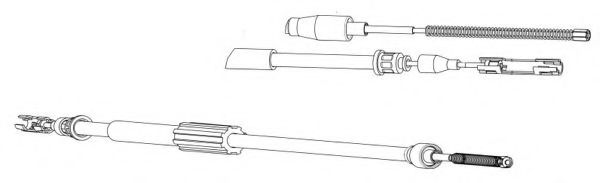 Трос, стояночная тормозная система CEF AU02172