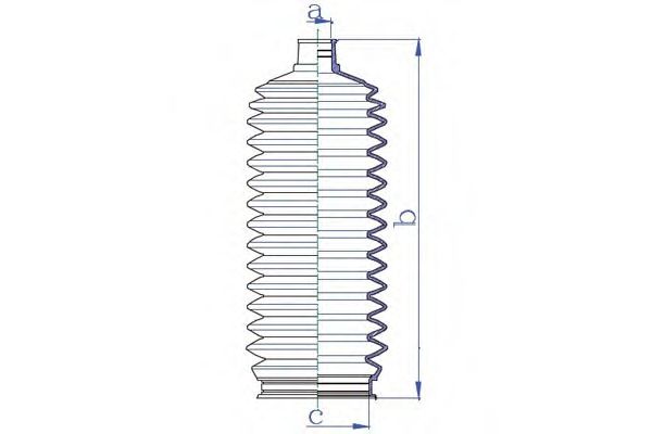 Пыльник, рулевое управление DA SILVA K5436