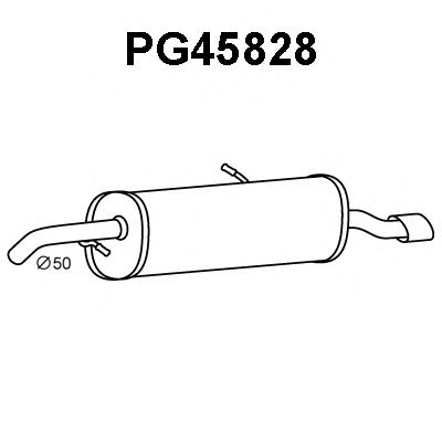 Глушитель выхлопных газов конечный VENEPORTE PG45828