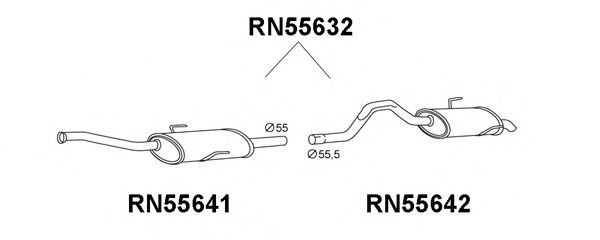 Глушитель выхлопных газов конечный VENEPORTE RN55632