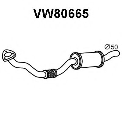 Труба выхлопного газа VENEPORTE VW80665