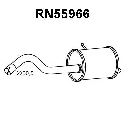 Глушитель выхлопных газов конечный VENEPORTE RN55966