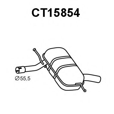 Глушитель выхлопных газов конечный VENEPORTE CT15854