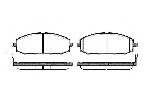 Комплект тормозных колодок, дисковый тормоз WOKING P6113.04