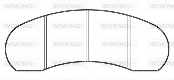 Комплект тормозных колодок, дисковый тормоз WOKING JSA 910317