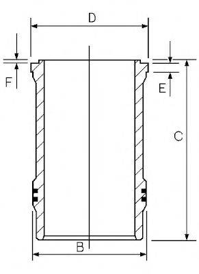 Гильза цилиндра GOETZE ENGINE 15-265960-00