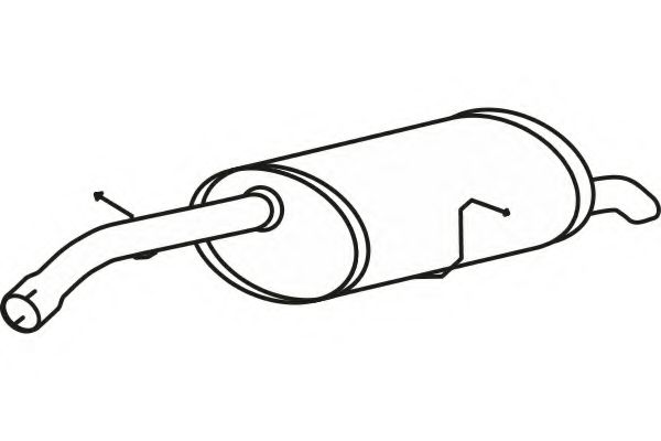 Глушитель выхлопных газов конечный FENNO 4687