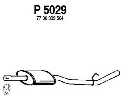 Средний глушитель выхлопных газов FENNO P5029