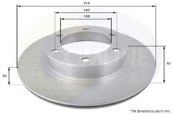 Тормозной диск COMLINE ADC0184V