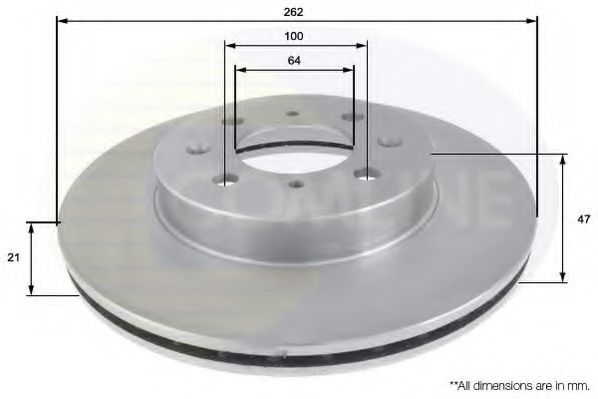 Тормозной диск COMLINE ADC0524V