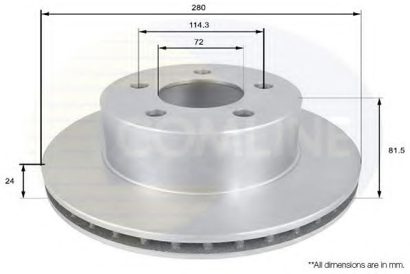 Тормозной диск COMLINE ADC2302V