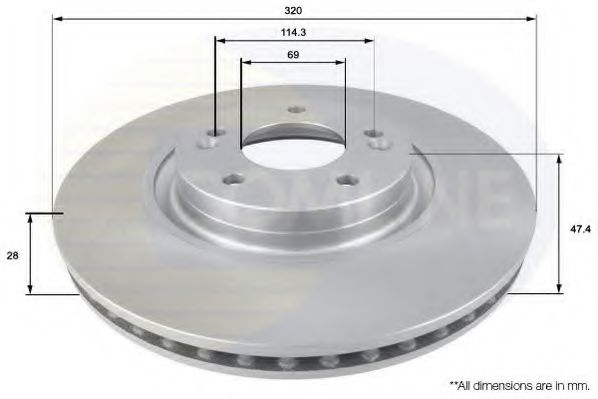 Тормозной диск COMLINE ADC2412V