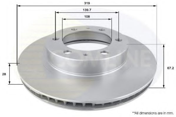 Тормозной диск COMLINE ADC2509V