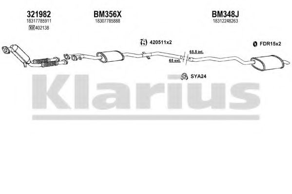 Система выпуска ОГ KLARIUS 060372U