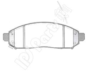 Комплект тормозных колодок, дисковый тормоз IPS Parts IBD-1168