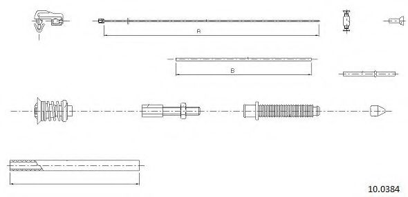 Тросик газа CABOR 10.0384