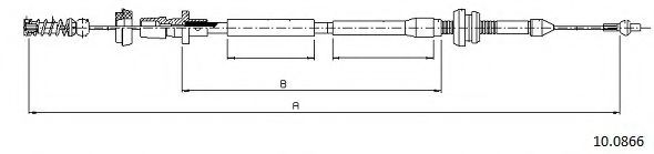 Тросик газа CABOR 10.0866