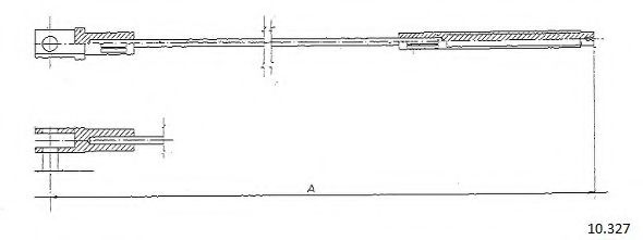 Трос, управление сцеплением CABOR 10327