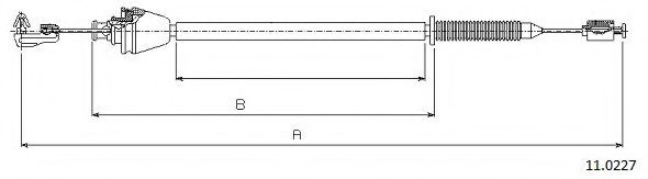 Тросик газа CABOR 11.0227