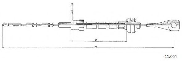Тросик газа CABOR 11064
