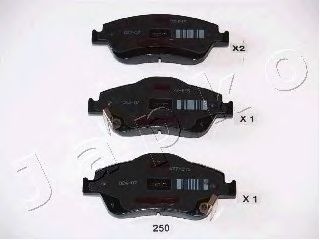 Комплект тормозных колодок, дисковый тормоз JAPKO 50250
