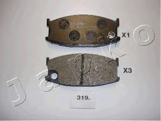 Комплект тормозных колодок, дисковый тормоз JAPKO 50319