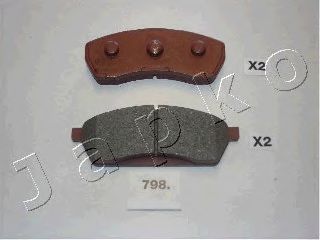 Комплект тормозных колодок, дисковый тормоз JAPKO 50798