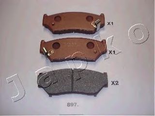 Комплект тормозных колодок, дисковый тормоз JAPKO 50897