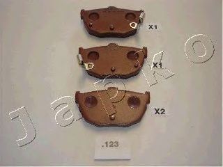 Комплект тормозных колодок, дисковый тормоз JAPKO 51123