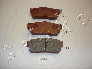 Комплект тормозных колодок, дисковый тормоз JAPKO 51133