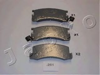 Комплект тормозных колодок, дисковый тормоз JAPKO 51261