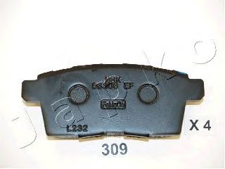 Комплект тормозных колодок, дисковый тормоз JAPANPARTS 5103309