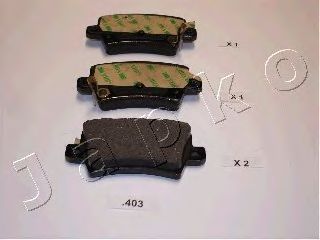 Комплект тормозных колодок, дисковый тормоз JAPKO 51403