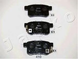 Комплект тормозных колодок, дисковый тормоз JAPKO 51410