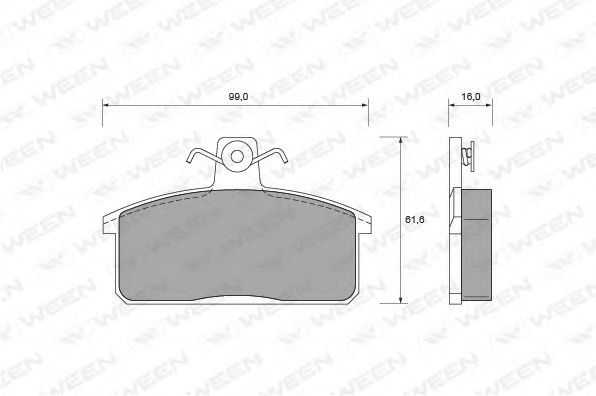 Комплект тормозных колодок, дисковый тормоз KBP BP8530