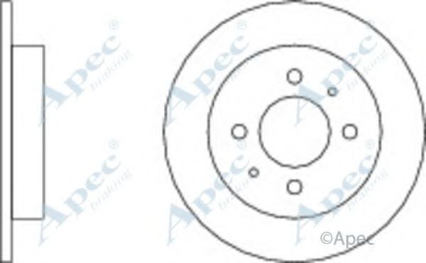 Тормозной диск APEC braking DSK2065