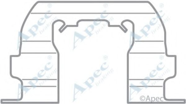 Комплектующие, тормозные колодки APEC braking KIT1051