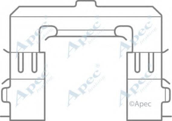 Комплектующие, тормозные колодки APEC braking KIT1075