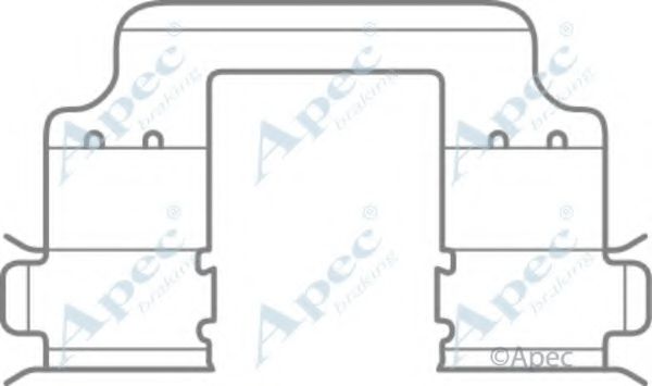 Комплектующие, тормозные колодки APEC braking KIT1084