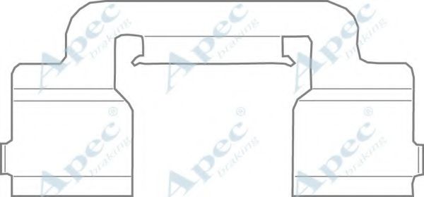 Комплектующие, тормозные колодки APEC braking KIT1110