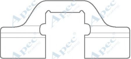 Комплектующие, тормозные колодки APEC braking KIT1134