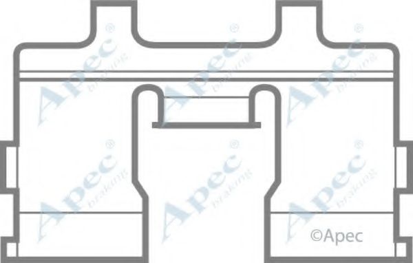 Комплектующие, тормозные колодки APEC braking KIT404