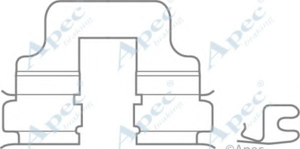 Комплектующие, тормозные колодки APEC braking KIT580