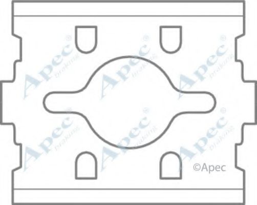 Комплектующие, тормозные колодки APEC braking KIT592