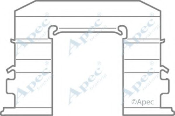 Комплектующие, тормозные колодки APEC braking KIT566