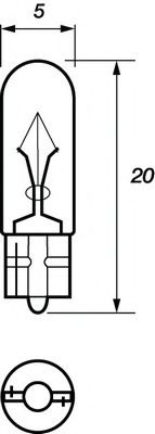 Лампа накаливания, освещение щитка приборов MOTAQUIP LVEB286