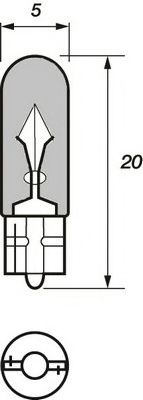 Лампа накаливания, освещение щитка приборов MOTAQUIP VBU286P