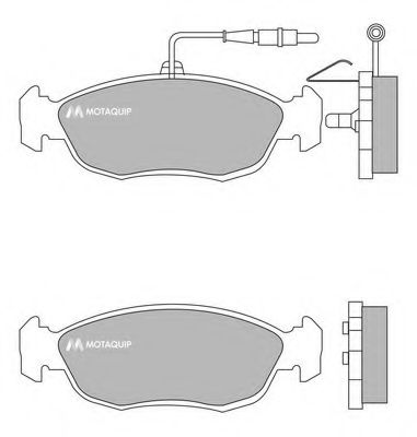 Комплект тормозных колодок, дисковый тормоз MOTAQUIP LVXL672