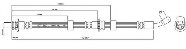 Тормозной шланг MOTAQUIP VBJ616